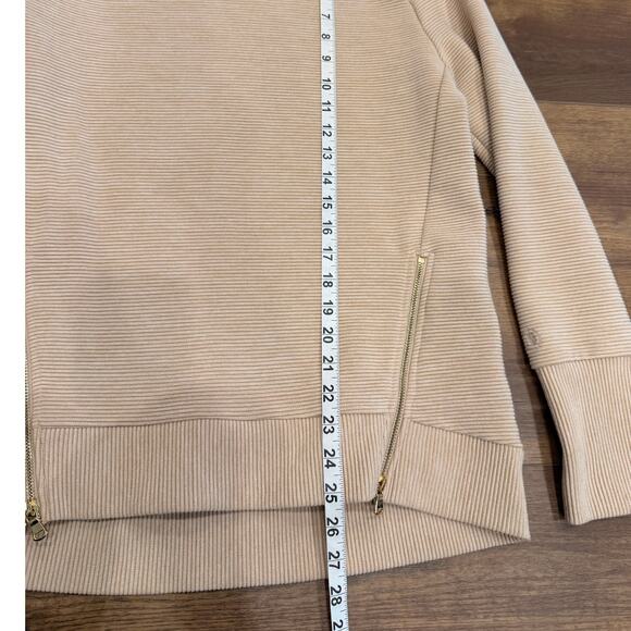 Tuckernuck Addison Bay Everyday Crewneck Ribbed Sweater in Heather Camel Small - Picture 10 of 10